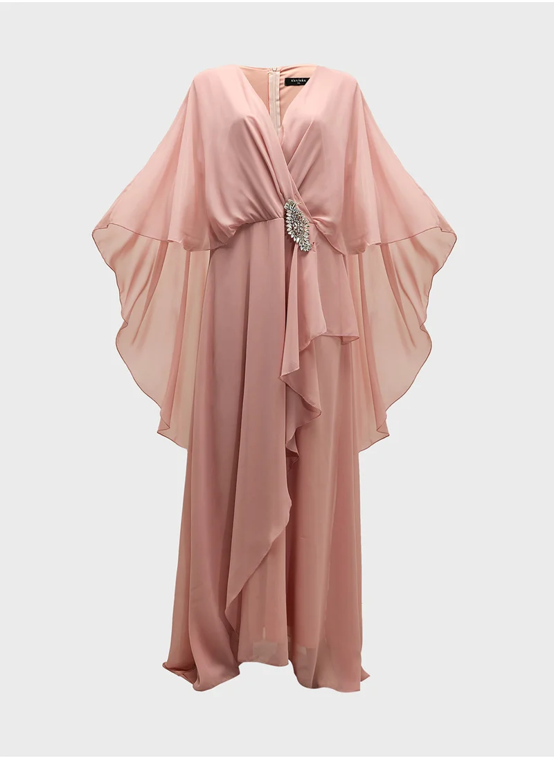 Khizana Plus Size Cape Style Dress