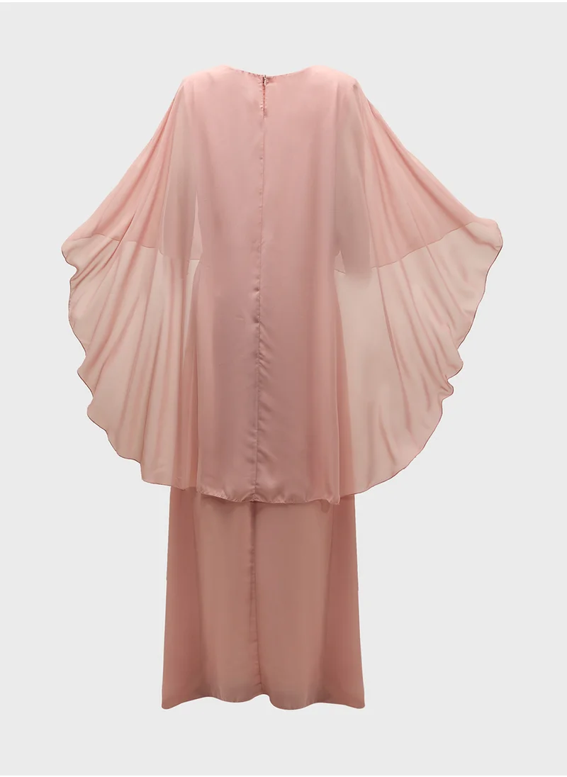 Khizana Plus Size Cape Style Dress