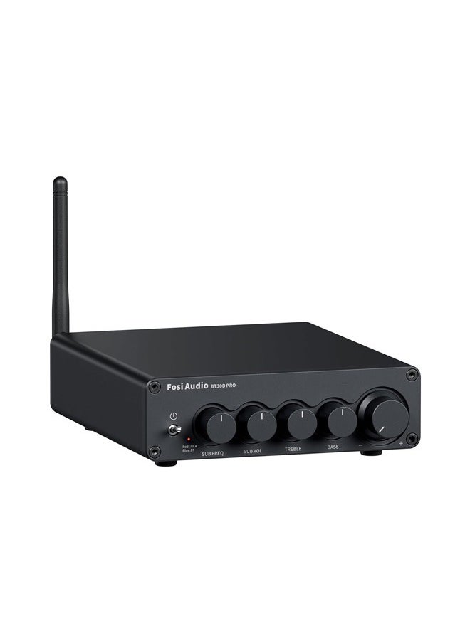 Fosi الصوت Fosi Audio BT30D Pro TPA3255 مضخم صوت ستيريو 5.0 عالي الوضوح بتقنية البلوتوث 5.0 مضخم صوت ستيريو 2.1 قناة صغيرة مدمجة من الفئة D 165 واط ×2+350 واط لمكبرات الصوت المنزلية الخارجية/مكبرات الصوت المكتبية/مكبرات الصوت الفرعية  - Image 1
