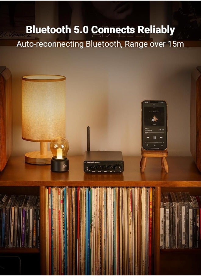 Fosi الصوت - Fosi Audio BT30D Pro TPA3255 مضخم صوت ستيريو 5.0 عالي الوضوح بتقنية البلوتوث 5.0 مضخم صوت ستيريو 2.1 قناة صغيرة مدمجة من الفئة D 165 واط ×2+350 واط لمكبرات الصوت المنزلية الخارجية/مكبرات الصوت المكتبية/مكبرات الصوت الفرعية - Image 1