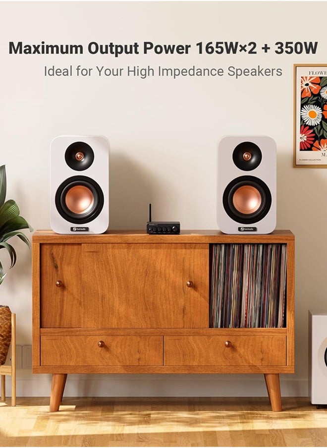 Fosi الصوت - Fosi Audio BT30D Pro TPA3255 مضخم صوت ستيريو 5.0 عالي الوضوح بتقنية البلوتوث 5.0 مضخم صوت ستيريو 2.1 قناة صغيرة مدمجة من الفئة D 165 واط ×2+350 واط لمكبرات الصوت المنزلية الخارجية/مكبرات الصوت المكتبية/مكبرات الصوت الفرعية - Image 1