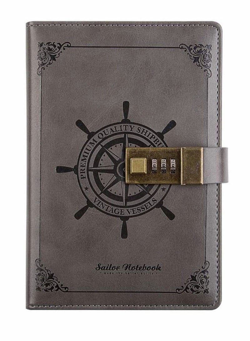 Excefore B6 Leather Journal with Lock, Leather Journal, Leather Blank Book, Poetry Journal, Unlined Journal Notebooks Journals to Write in for Women, Mens Journal Leather Bound Writing Notebook - Image 1