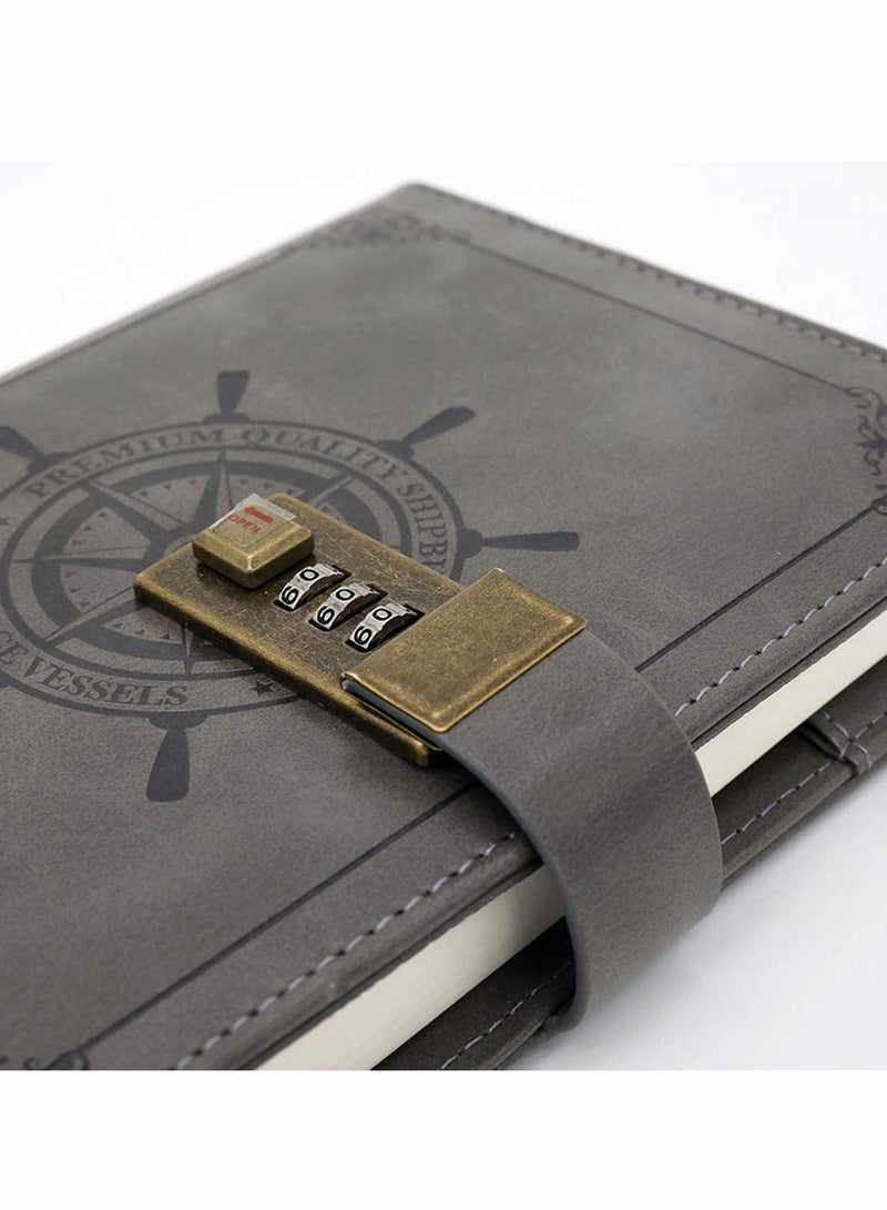 Excefore B6 Leather Journal with Lock, Leather Journal, Leather Blank Book, Poetry Journal, Unlined Journal Notebooks Journals to Write in for Women, Mens Journal Leather Bound Writing Notebook - Image 5