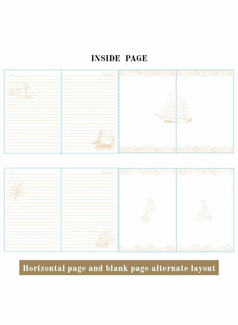 Excefore B6 Leather Journal with Lock, Leather Journal, Leather Blank Book, Poetry Journal, Unlined Journal Notebooks Journals to Write in for Women, Mens Journal Leather Bound Writing Notebook - Image 3