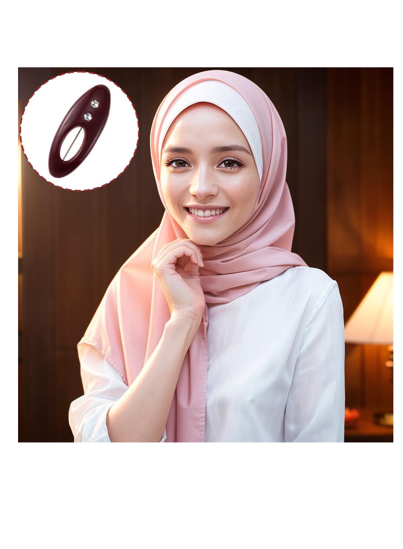 Excefore دبابيس حجاب عصرية، 18 قطعة من 6 ألوان متنوعة من دبابيس الأمان للوشاح، دبابيس بروش ودبابيس وشاح ومشابك قفل أمان، دبوس حفاضات قماش للأطفال لملابس وشاح المسلمات، مجوفة بألوان مختلطة مع أحجار الراين - Image 2