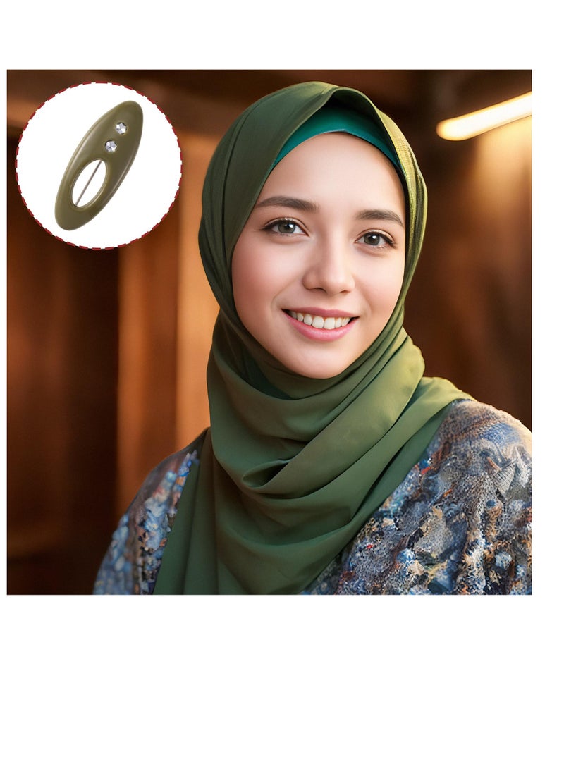 Excefore دبابيس حجاب عصرية، 18 قطعة من 6 ألوان متنوعة من دبابيس الأمان للوشاح، دبابيس بروش ودبابيس وشاح ومشابك قفل أمان، دبوس حفاضات قماش للأطفال لملابس وشاح المسلمات، مجوفة بألوان مختلطة مع أحجار الراين - Image 3