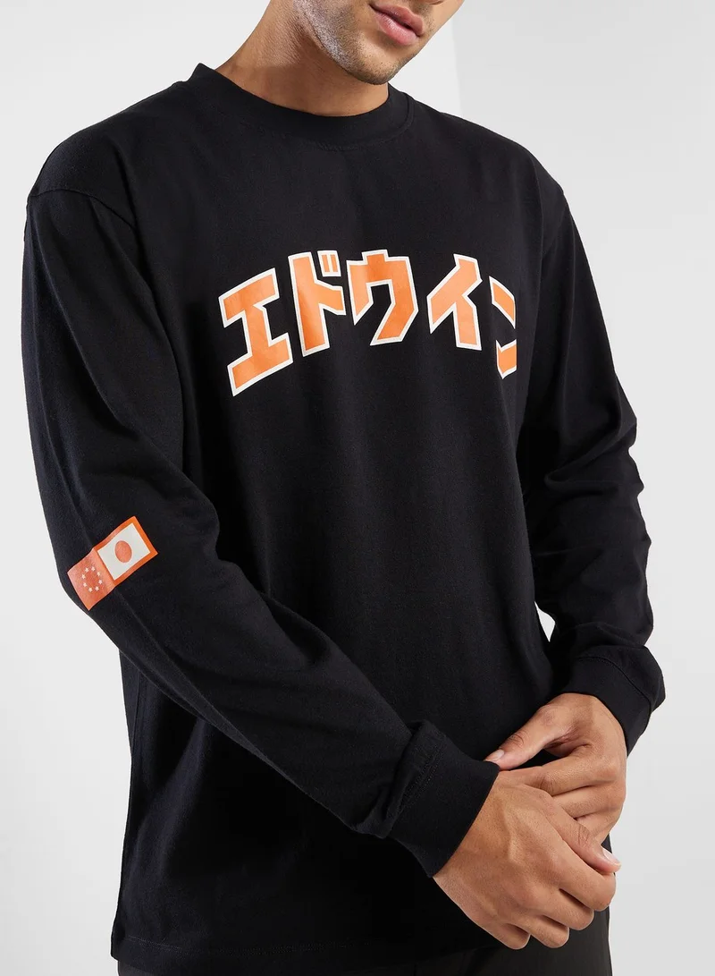 Edwin Katakana Retro T-Shirt Ls