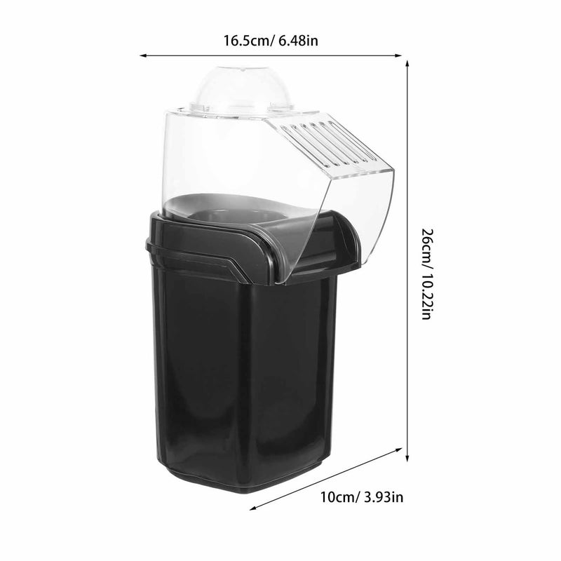 Electric Hot Air Popcorn Machine Automatic Popper with Scoop Black for Home Parties Movie Nights - Image 3
