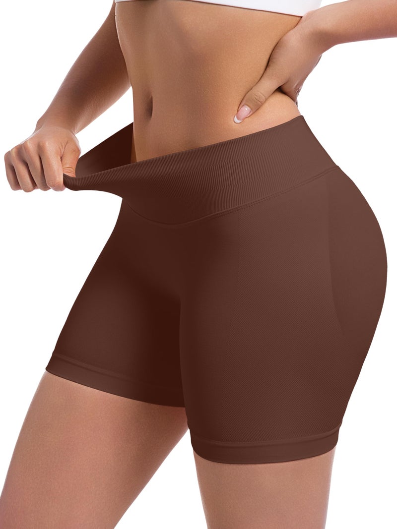 OVESPORT 3 Pack Seamless Women Workout Shorts Scrunch Butt Lifting Gym Booty Biker Shorts - Image 4