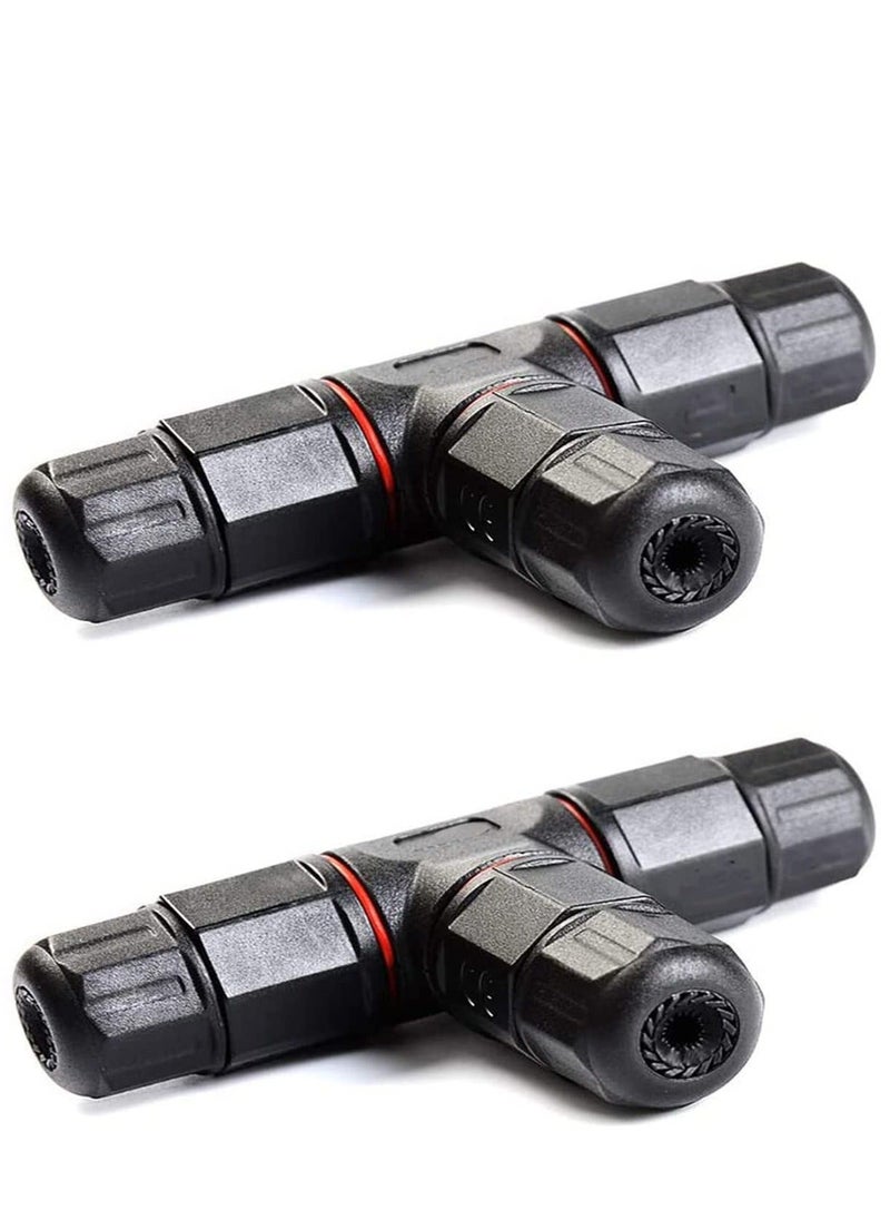 Generic 2pcs 3 Way Junction Box Connector IP68 Waterproof Electrical Junction Box Connector for 5mm- 10mm Cable Range  - Image 1