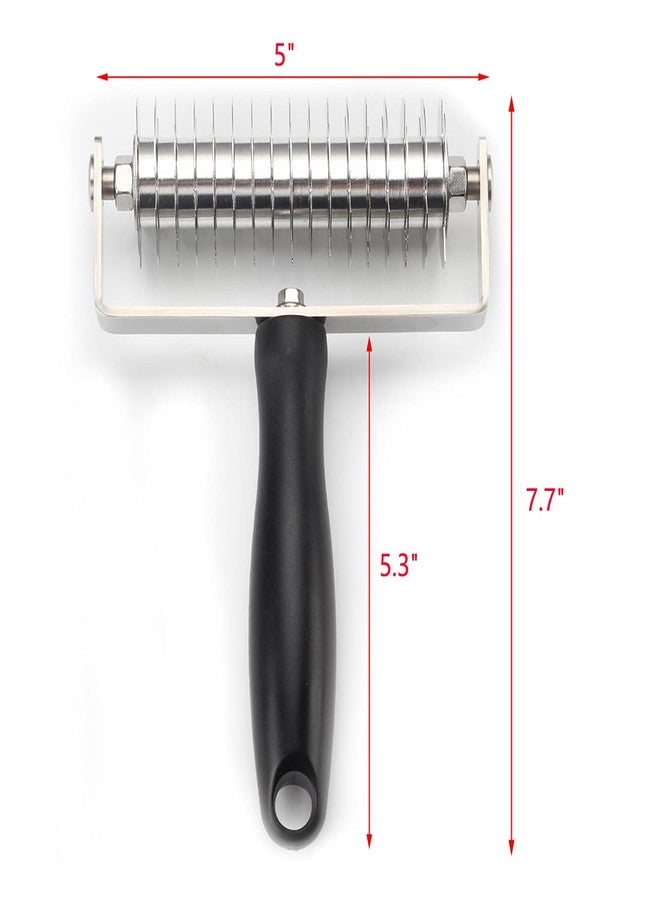 VINMEN AMPSEVEN Pastry Lattice Roller Cutter - Professional Stainless Steel Dough Lattice for Pie Pizza Bread, beef wellington, Pastry Crust Roller Cutter - Image 2