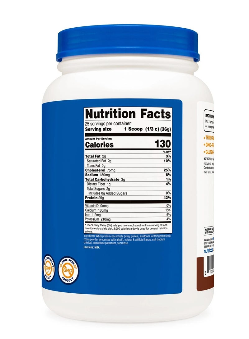 Nutricost Whey Protein Concentrate Powder Chocolate 2lb - Image 4