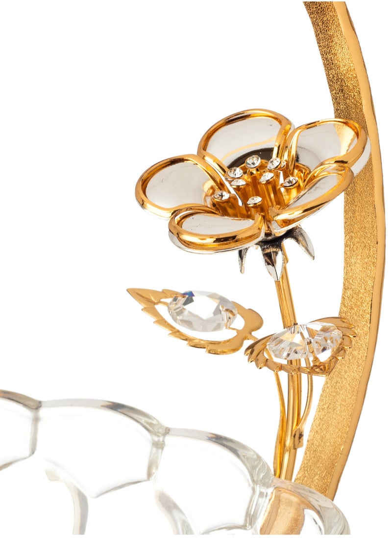 Dania - Gold-Colored Metal Sweet Holder With Multi-Use Glass Dish - Image 1