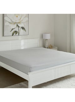 Home Box Essential Solid Cotton King Fitted Sheet 210 x 36 x 180 cm  - Image 1