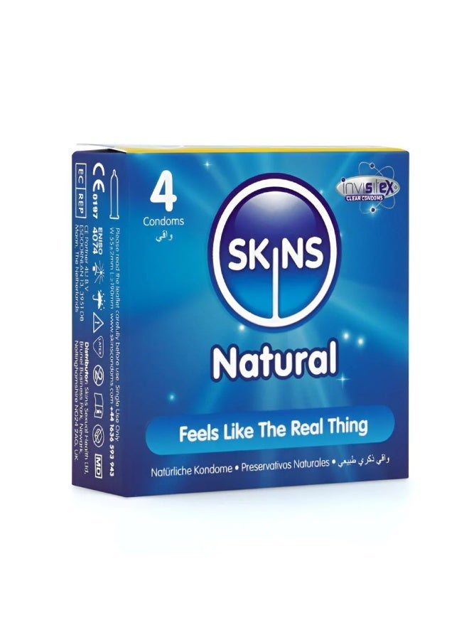 SKINS CONDOMS NATURAL 4PIC - Image 1
