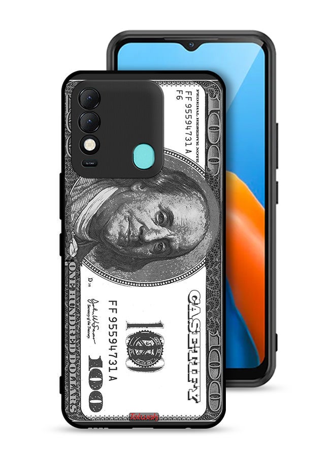 Tolwak Tecno Spark 8 Protective Case Cover Dollar Pattern - Image 1