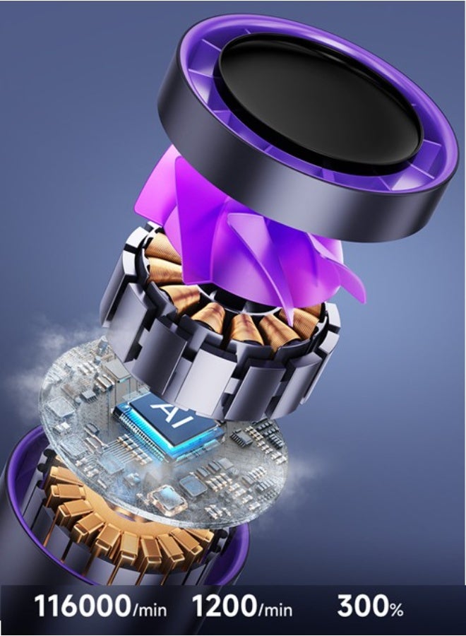 Small Desk Fan with Smart Display - 199 Speed Levels, Portable Cooling Fan ,6000mAh Battery, USB Powered, Quiet Strong Wind, for Office Home Car Travel - Image 4