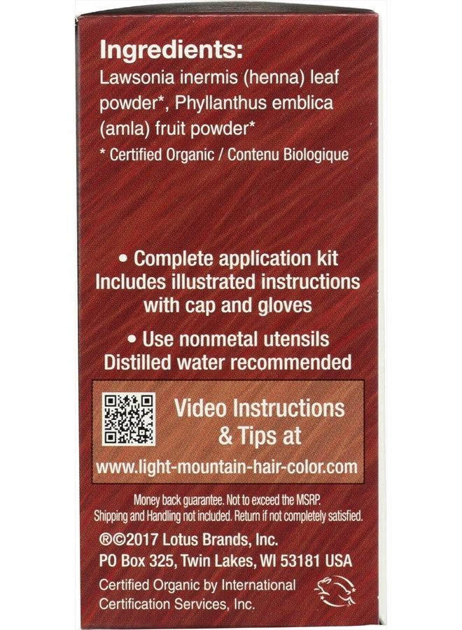 Light Mountain Henna Hair Color & Conditioner, Bright Red - Organic Henna Leaf Powder, Pure Botanical Semi-Permanent Hair Color with Conditioning Benefits, 4 Oz - Image 5