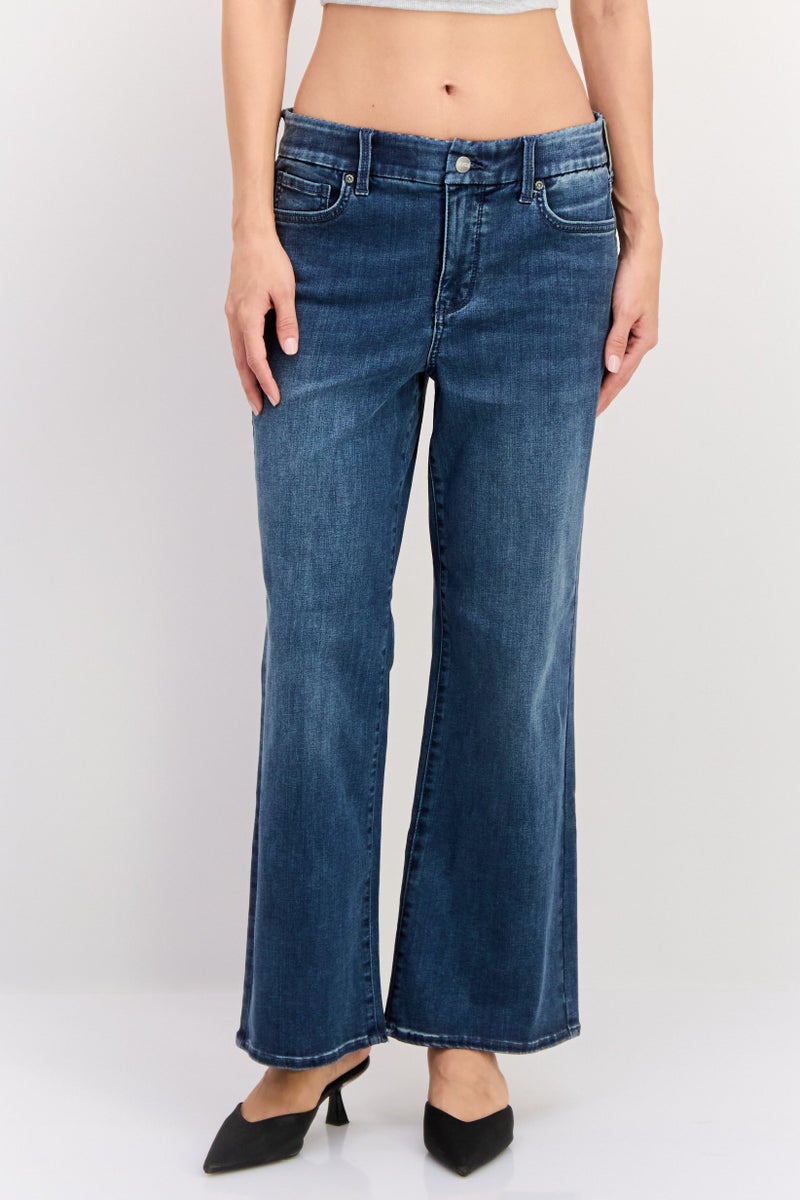NYDJ Women Regular Fit Washed Denim Jeans, Blue - Image 1