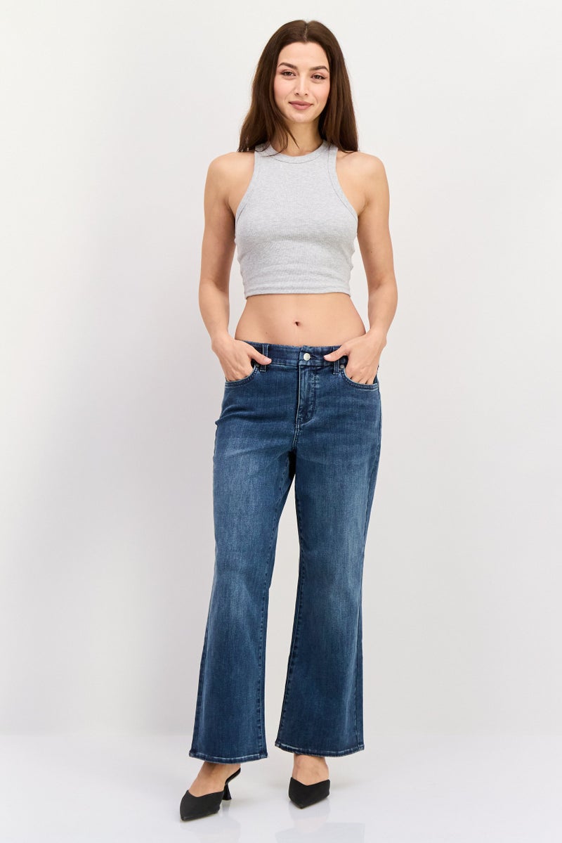 NYDJ Women Regular Fit Washed Denim Jeans, Blue - Image 4