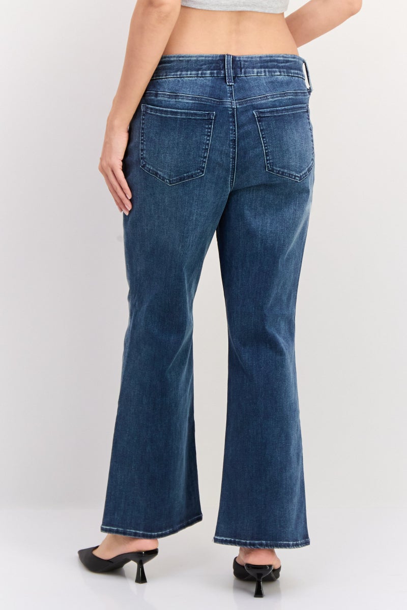 NYDJ Women Regular Fit Washed Denim Jeans, Blue - Image 3