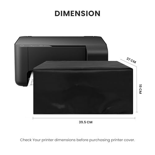 Alifiya Dust Proof Washable Printer Cover for Epson L3110 / L3150 / L3152 / L3115 Wi-Fi All-in-One - Black - Image 2
