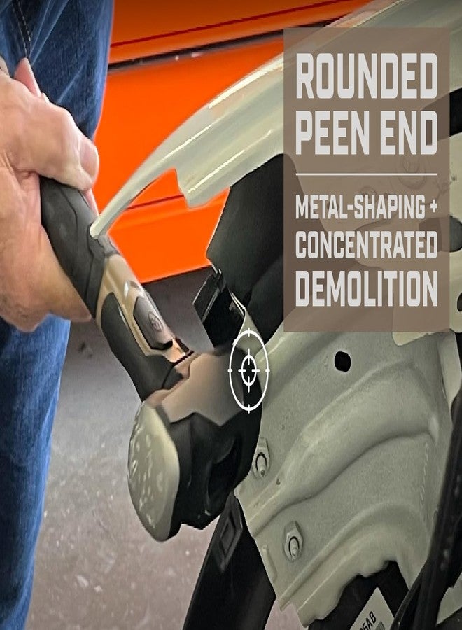 سبيكس-اوبس مطرقة هندسية من Spec Ops Tools، مطرقة ثقيلة بوزن 4 أرطال مع غطاء مطرقة ناعم قابل للإزالة ومقبض ثنائي المواد لامتصاص الصدمات وتخفيف الاهتزاز، تبرع بنسبة 3% للمحاربين القدامى، لون أسود/بني - Image 3