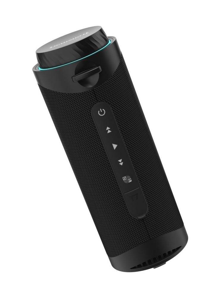 Tronsmart - Tronsmart T7 Portable Bluetooth Speaker with 360° Surround Sound, Custom EQ via APP, IPX7 Waterproof, Dual pairing, LED Light, Bluetooth 5.3, Rotary Volume Control, Micro SD/TF Card (Black) - Image 1