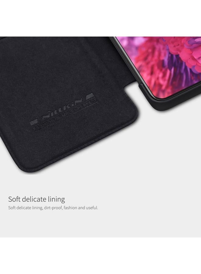 Nillkin Case For Samsung Galaxy S21 Ultra 5G QIN Series Crazy Horse Texture Horizontal Flip Leather Case with Card Slot - Image 4