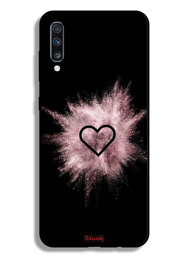 Tolwak غطاء حماية لهاتف Samsung Galaxy A70 برسومات قلب لامعة  - Image 1