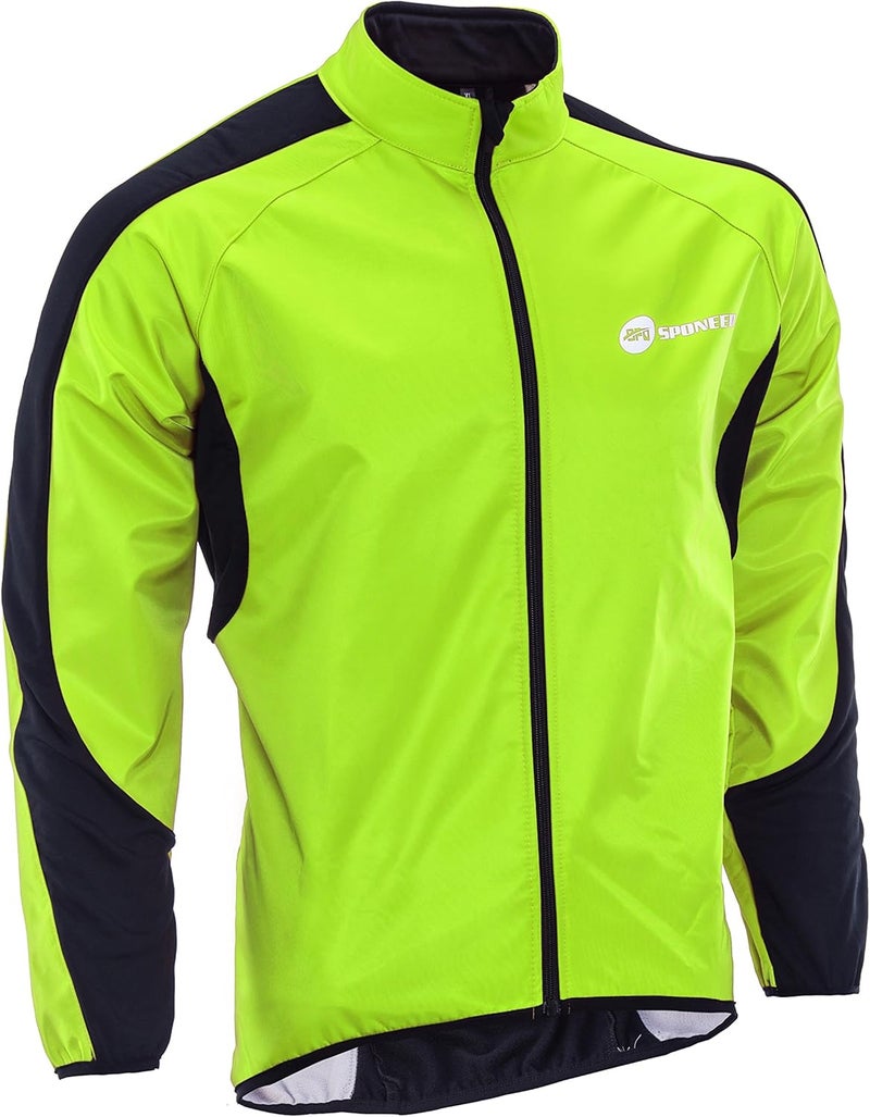sponeed Men's Windproof Jackets Cycling Fleece Coat Shirts Winter Thermal Snowing Running Tops Bike Overcoats - Image 1
