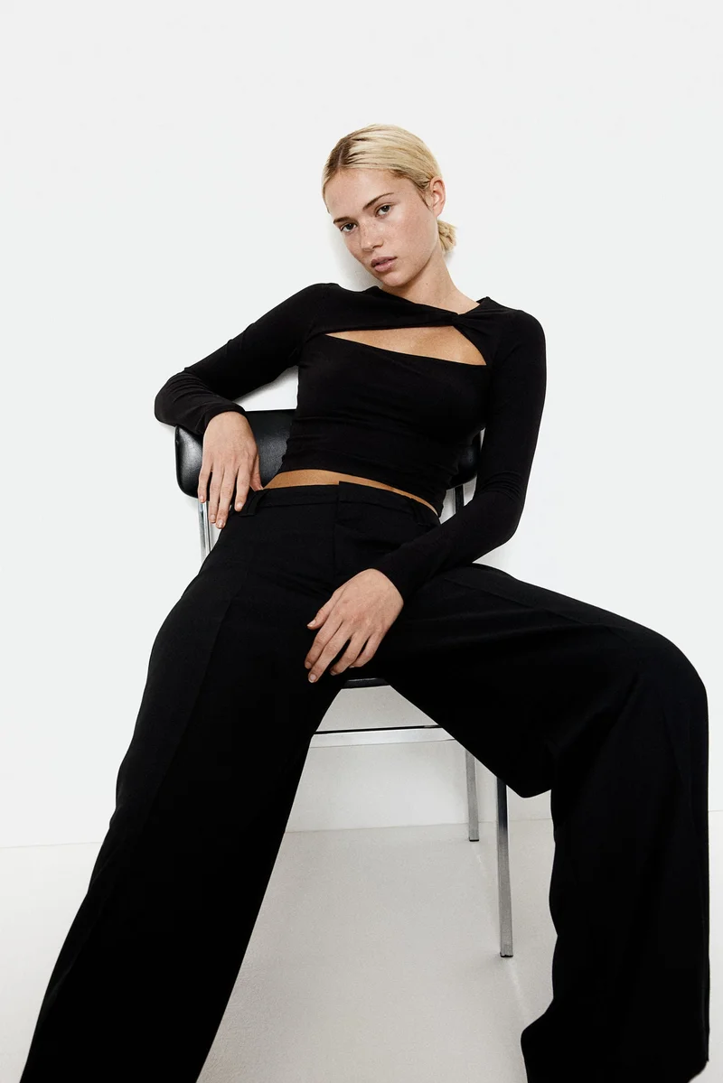 H&M Cropped twist-detail top