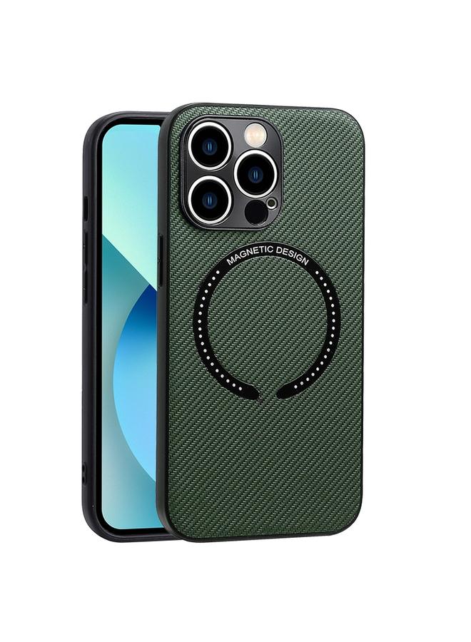 Zaboon Case For iPhone 12 Carbon Fiber Texture MagSafe Magnetic Phone Case - Image 1