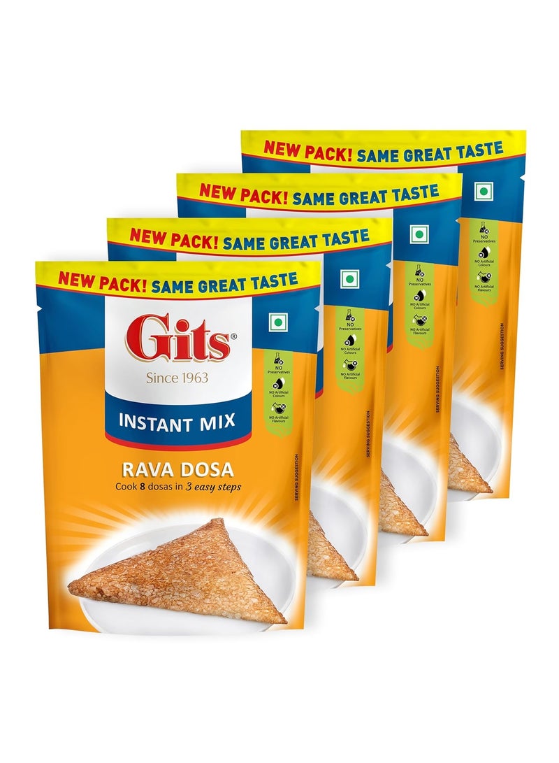 Gits Rava Dosa Dosai Instant Mix, Pure Veg, 800g (Pack of 4 x 200g) - Image 1