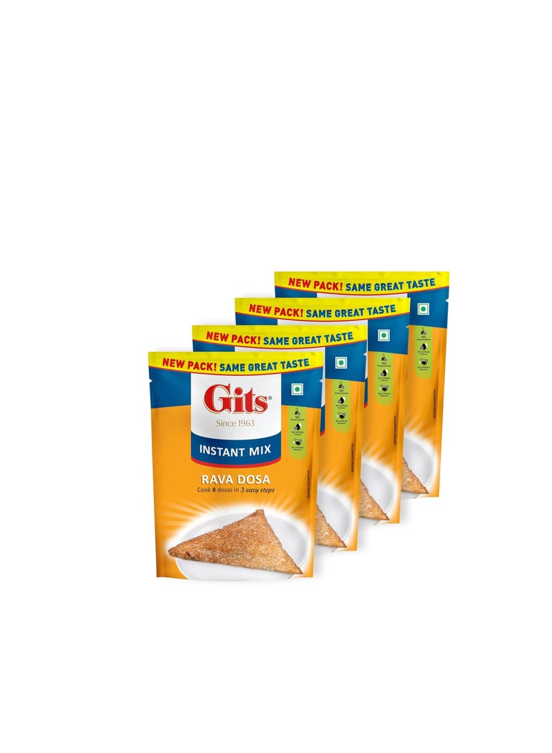 Gits Rava Dosa Dosai Instant Mix, Pure Veg, 800g (Pack of 4 x 200g) - Image 2