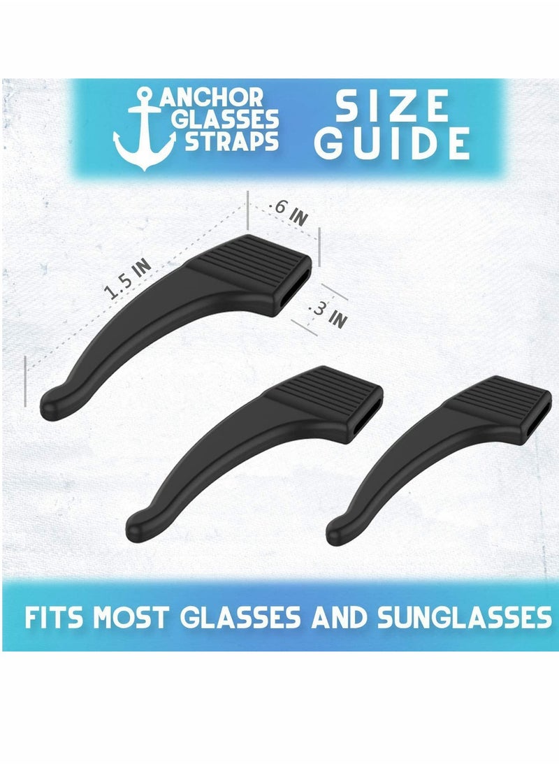 3 Pairs of Silicone Eyewear Ear Hooks and Nose Pads for Sunglasses and Glasses Comfortable and Secure Eyeglass Holders