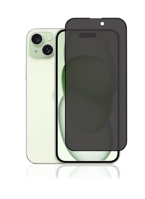 iPhone 15 Plus Privacy Screen Protector - Premium Edge to Edge Anti Spy Privacy Tempered Glass, Oleophobic Coating, Delicate Touch, Anti-Explosion, Smooth Arc Edge, Easy Installation