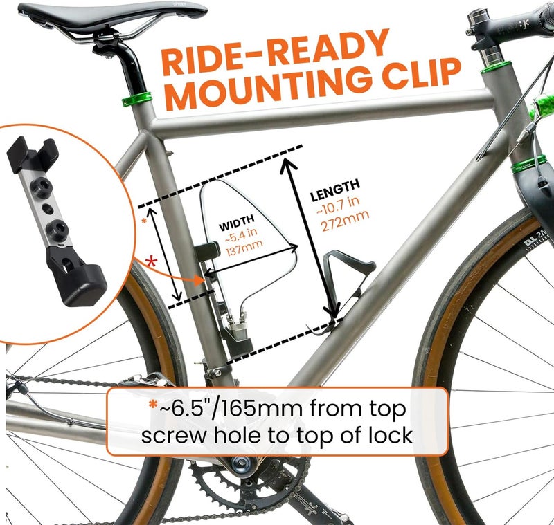 TiGr Mini High Security Bike Lock with Frame Mount – 7 x 4" Flexible High-Carbon Steel Shackle – Lightweight Anti-Theft Lock for All Bicycles – Bolt Cutter, Crowbar, & Hacksaw Resistant - Image 5