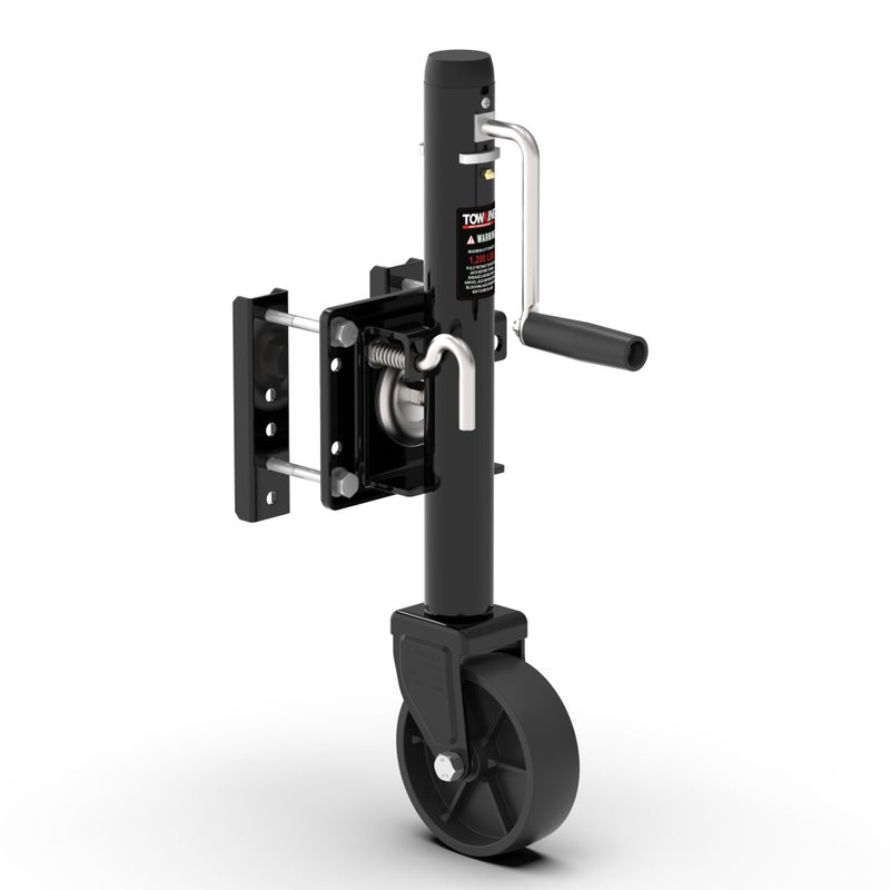 TOWKING 1200 lbs Trailer Jack with Wheel, 10" Lift, Bolt On Tongue Jack for RV, Boat, Trailer and More - Image 1