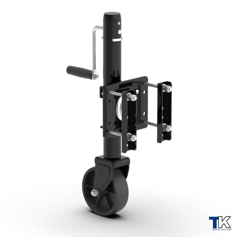 TOWKING 1200 lbs Trailer Jack with Wheel, 10" Lift, Bolt On Tongue Jack for RV, Boat, Trailer and More - Image 2