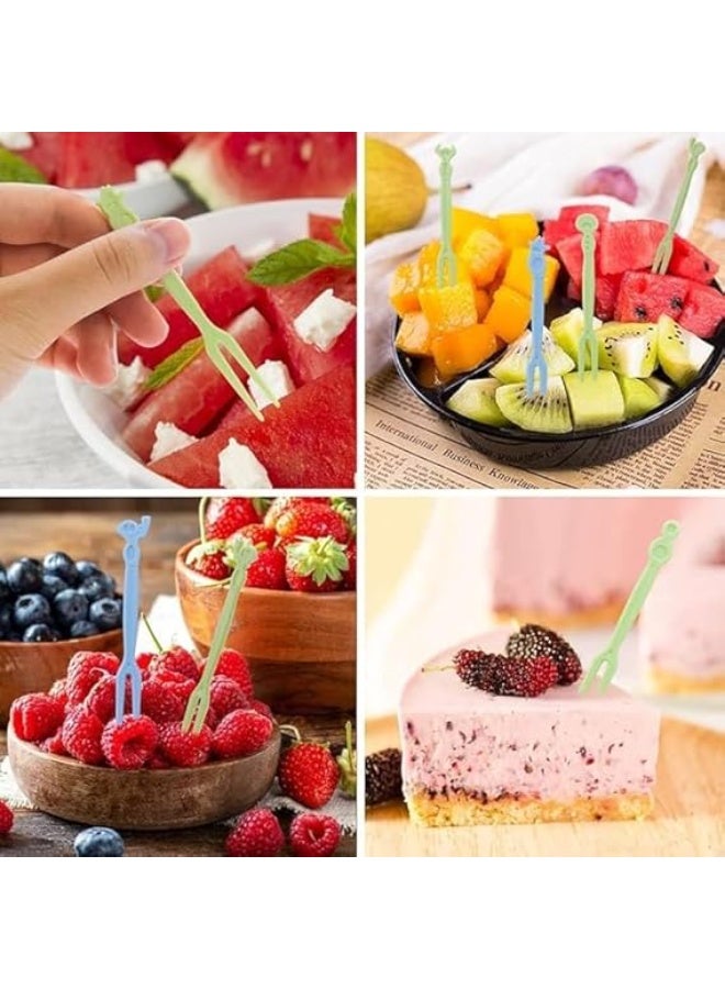 مجموعة شوك الفاكهة البلاستيكية للاستخدام مرة واحدة، شوك الكوكتيل، شوك السلطة والحلويات المحمولة، مستلزمات حفلات كعكة الجبن - Image 2