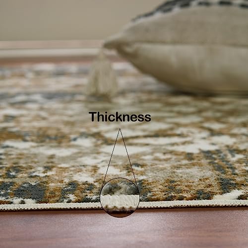 Welspun Wonder-Full Polyester Carpet for Hall, Living Room & Bedroom | Anti-Skid | Fold Mark Resistant | Machine Washable | Gel Foam Back | 4x6 Feet | Brown - Image 5