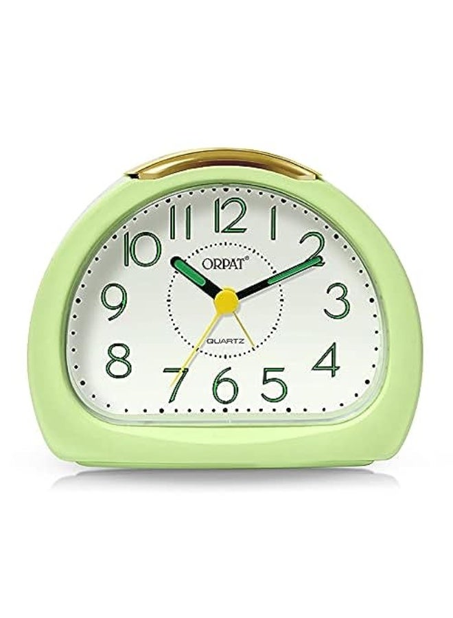 Ajanta ساعة تنبيه أجانتا - ساعة تناظرية خضراء - حجم صغير (140 × 114 × 74 مم) - تنبيه صوتي موثوق - تصميم بلاستيكي - مثالية للسفر والاستخدام المنزلي - Image 1