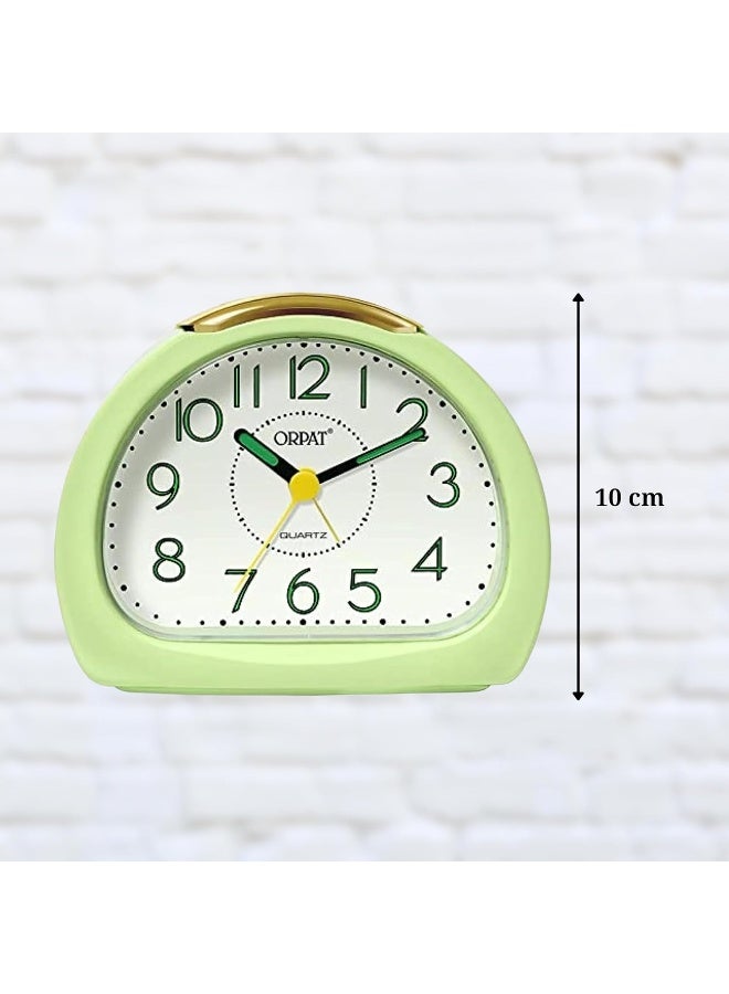 Ajanta 367-Parrot Green Beep Alarm Clock – Small Analog Timepiece | Loud Alarm & 4-Minute Snooze | Travel-Friendly | Durable Plastic | 1-Year Warranty - Image 3