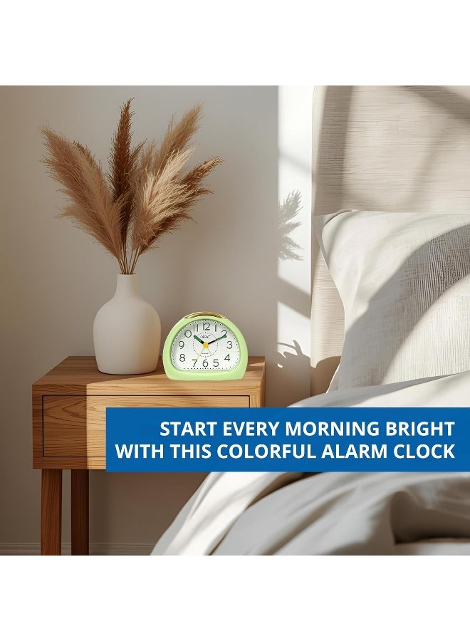 Ajanta 367-Parrot Green Beep Alarm Clock – Small Analog Timepiece | Loud Alarm & 4-Minute Snooze | Travel-Friendly | Durable Plastic | 1-Year Warranty - Image 4