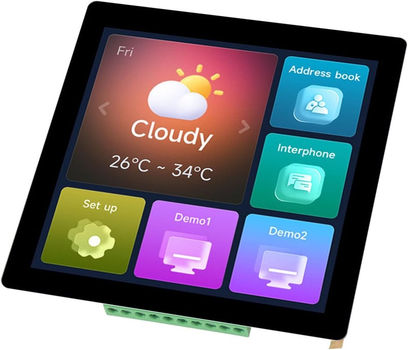 Asixxsix Capacitive Touch Display Development Board, 32-bit LX7 DualCore 240MHz Capacitive Touch LCD Development Board, Screen with 4-inch 480x480 5-Point Display - Image 2