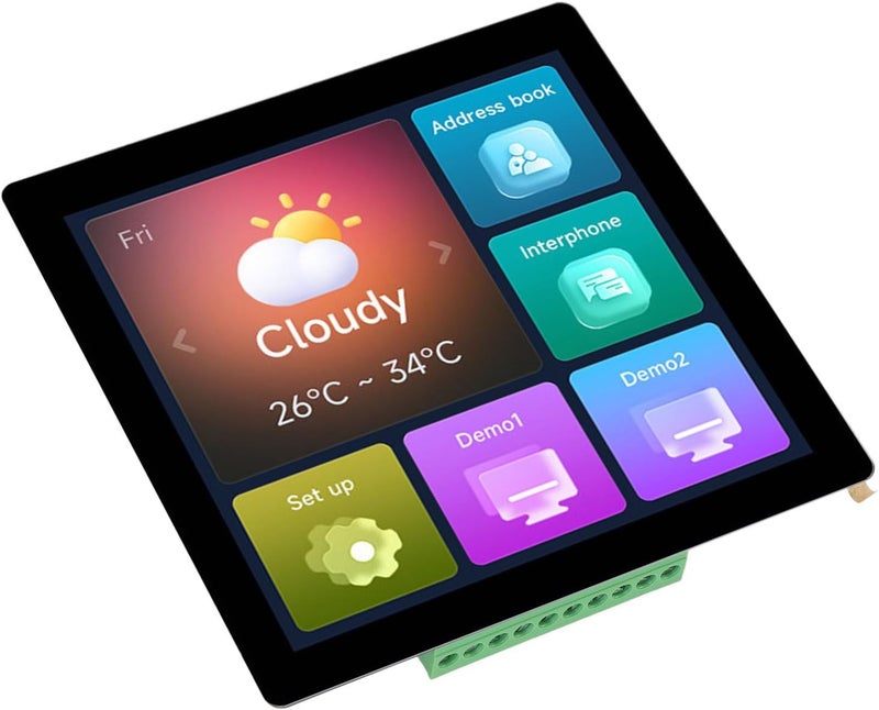 Asixxsix Capacitive Touch Display Development Board, 32-bit LX7 DualCore 240MHz Capacitive Touch LCD Development Board, Screen with 4-inch 480x480 5-Point Display - Image 5