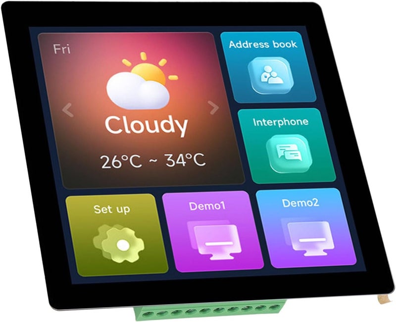 Asixxsix Capacitive Touch Display Development Board, 32-bit LX7 DualCore 240MHz Capacitive Touch LCD Development Board, Screen with 4-inch 480x480 5-Point Display - Image 1