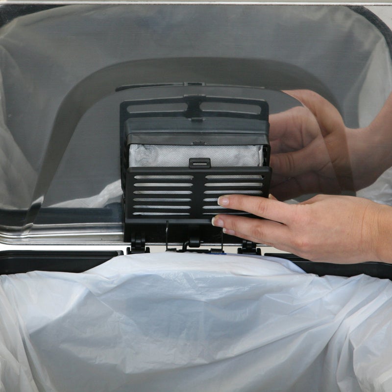 iTouchless 2-Pack AbsorbX Odor Filter Deodorizers, Absorbs Trash Odors, All Natural Activated Carbon, Biodegradable, for use with 8 Gallon and Larger Trash Cans with Odor Filter Compartment - Image 4