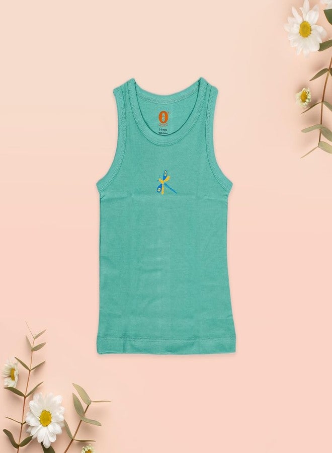 Ooka Baby صدريات قطنية ناعمة للأولاد من أوكا بيبي (عبوة من 3 قطع) | ملابس داخلية قطنية 100% بدون أكمام للأولاد | ألوان سادة متنوعة | 3-4 سنوات - Image 5
